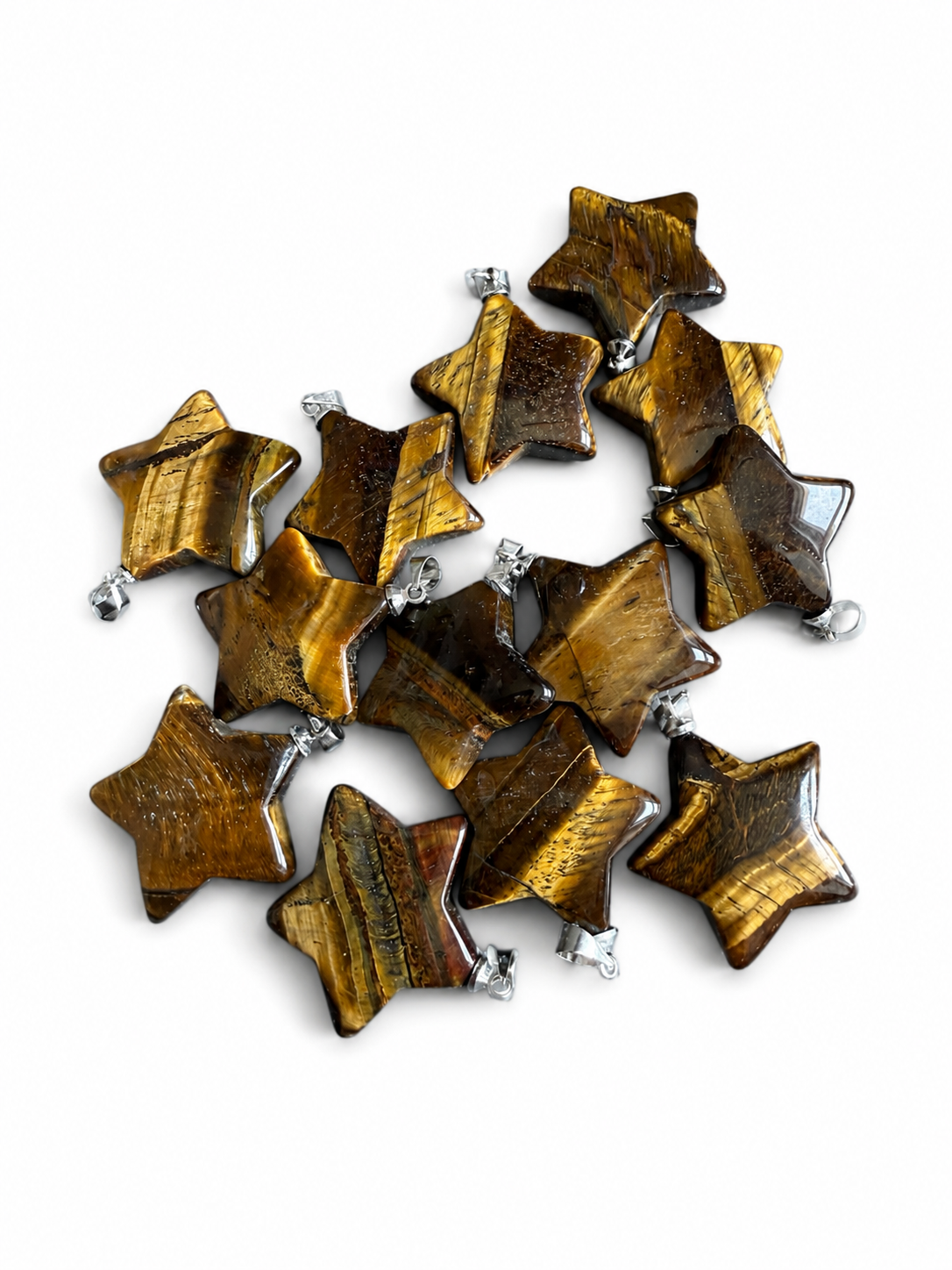 Tigers eye star pendant