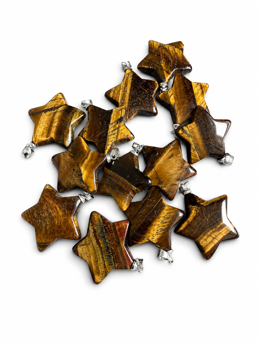 Tigers eye star pendant