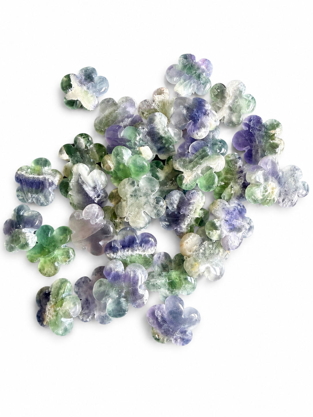 Natural crystal fluorite flower shape