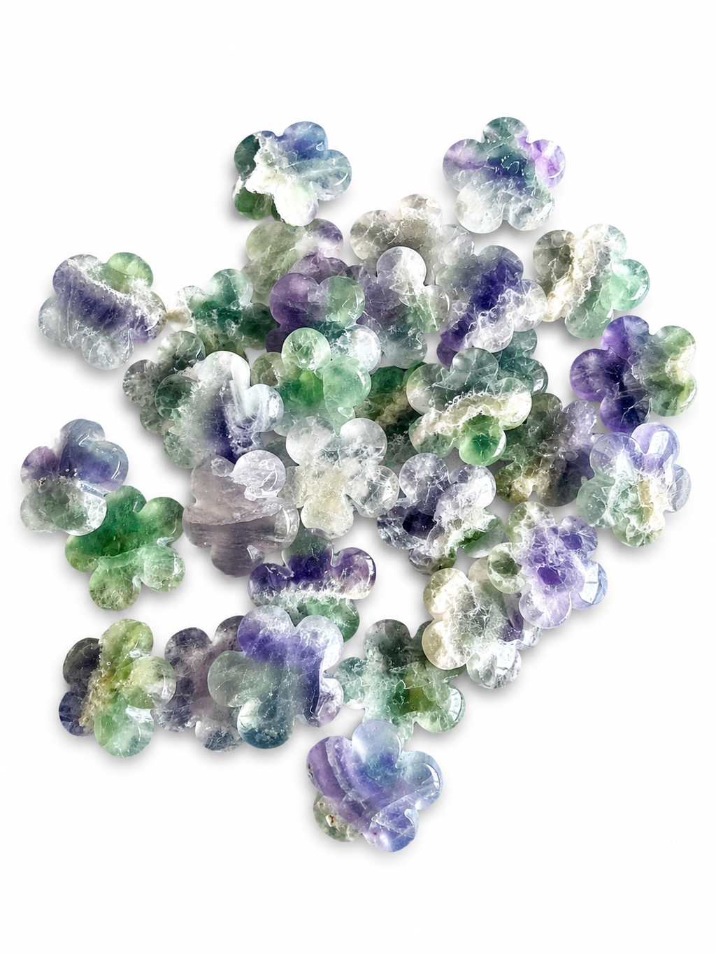 Natural crystal fluorite flower shape