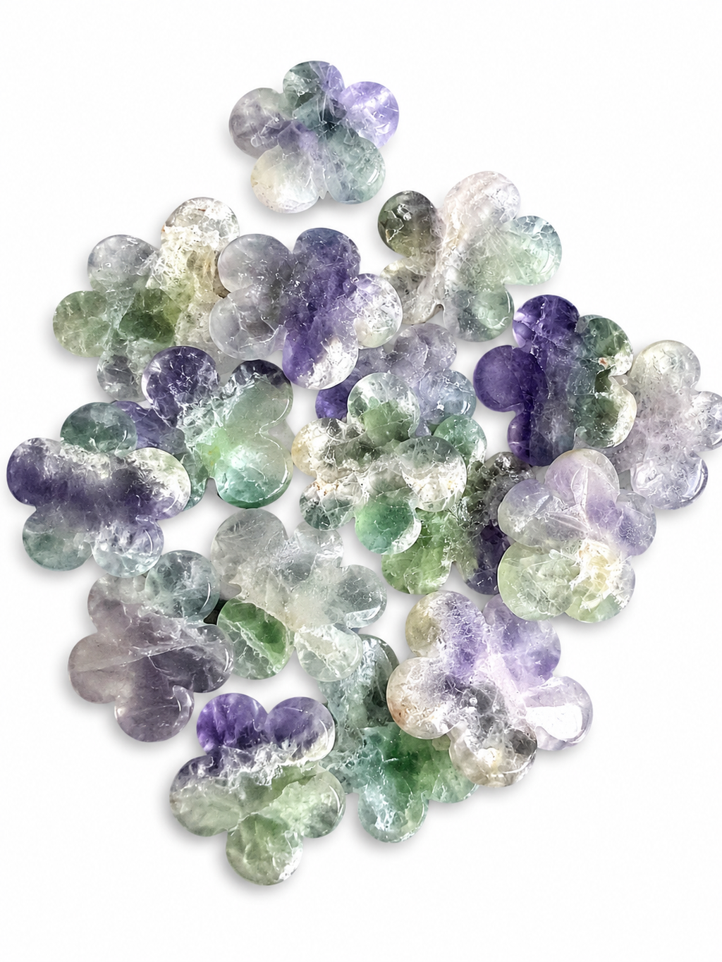 Natural crystal fluorite flower shape