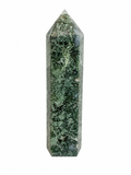Large moss Agate natural crystal tower