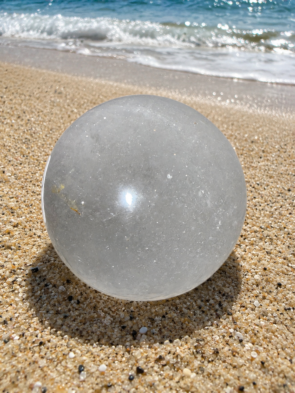 Large clear quartz natural Crystal sphere