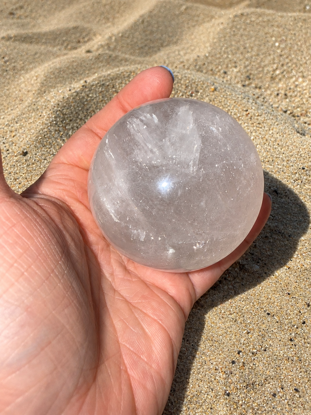 Large clear quartz natural Crystal sphere