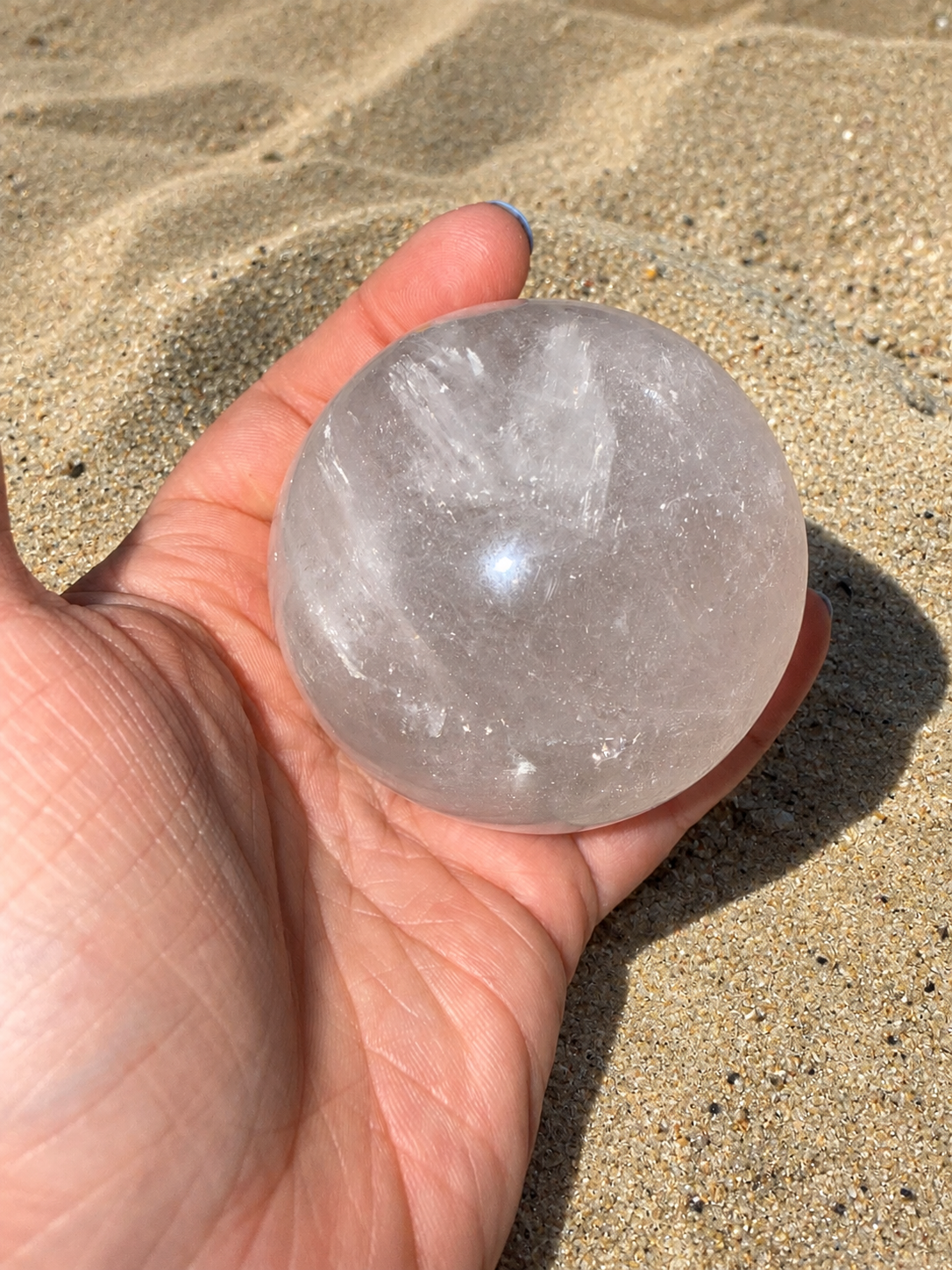 Large clear quartz natural Crystal sphere