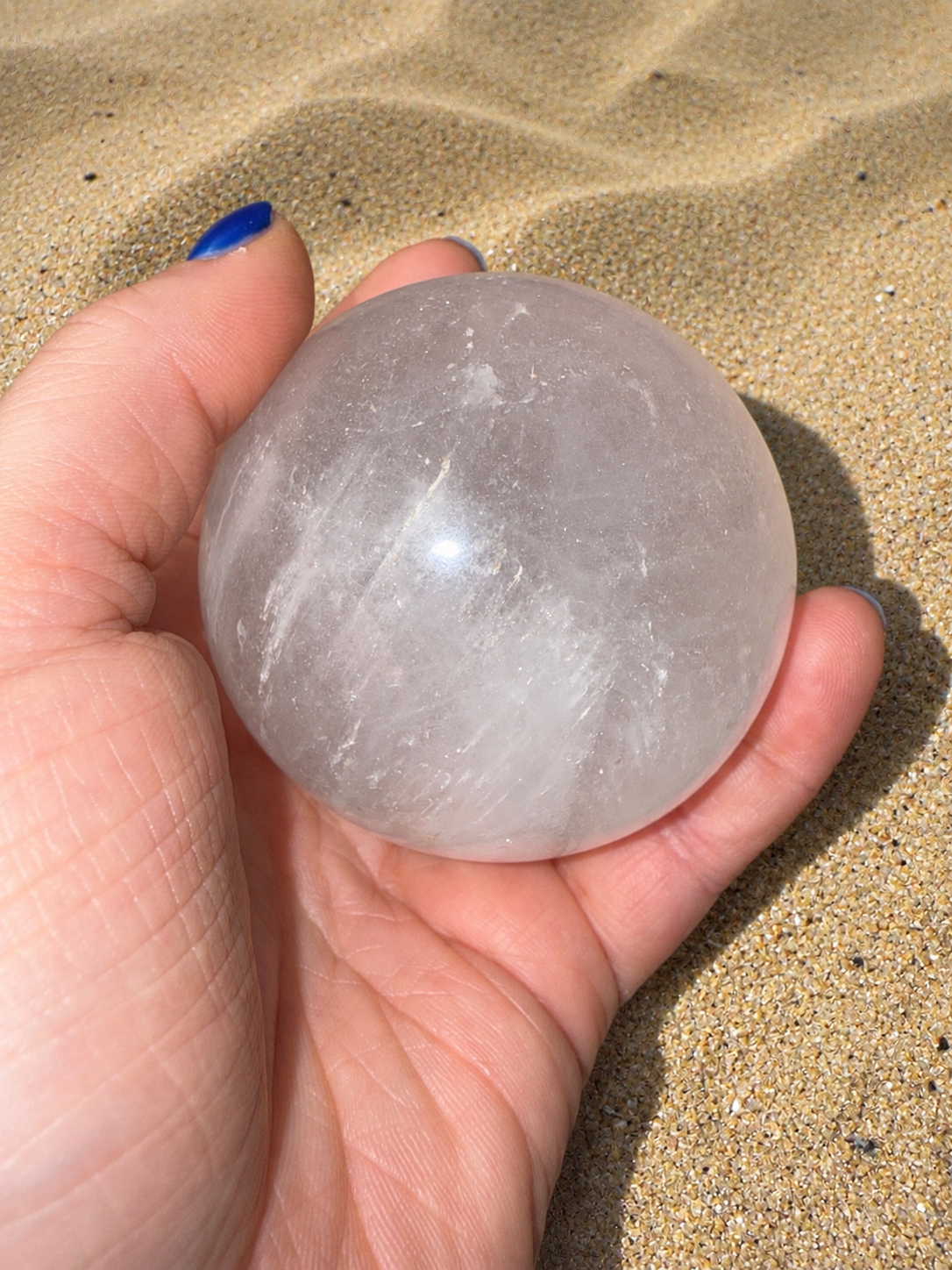 Large clear quartz natural Crystal sphere