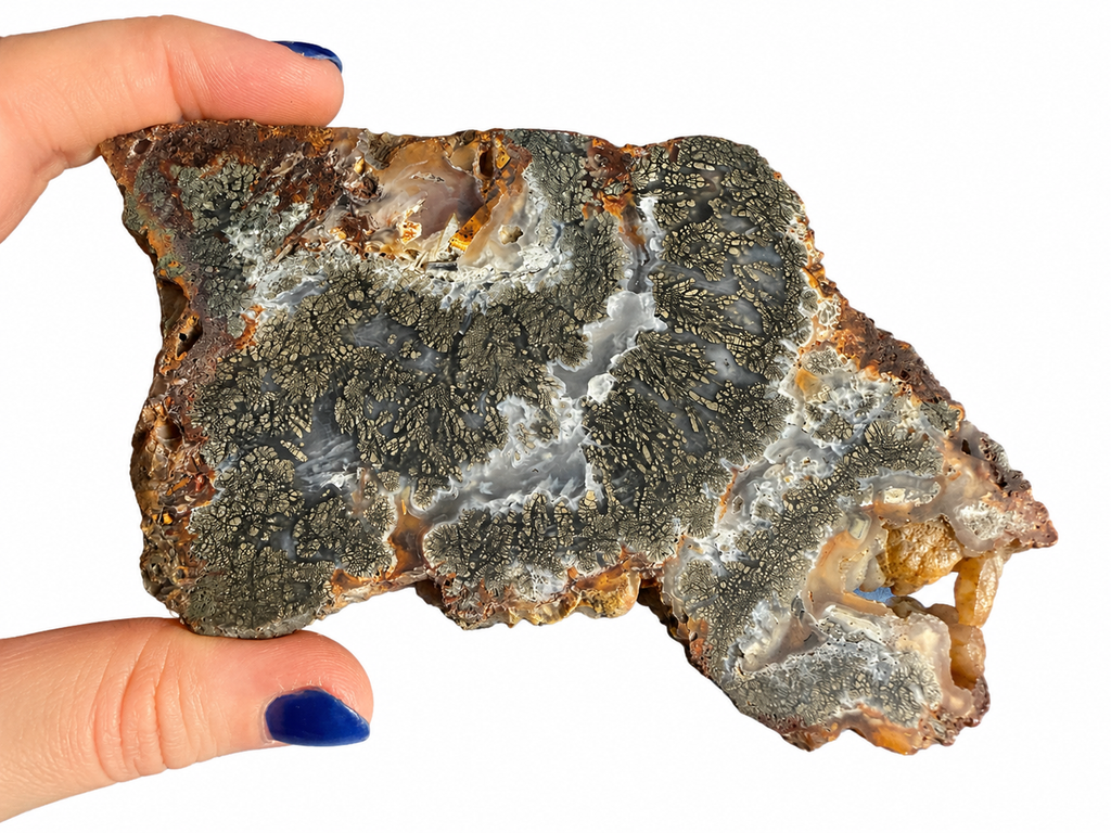 Marcasite natural crystal slab