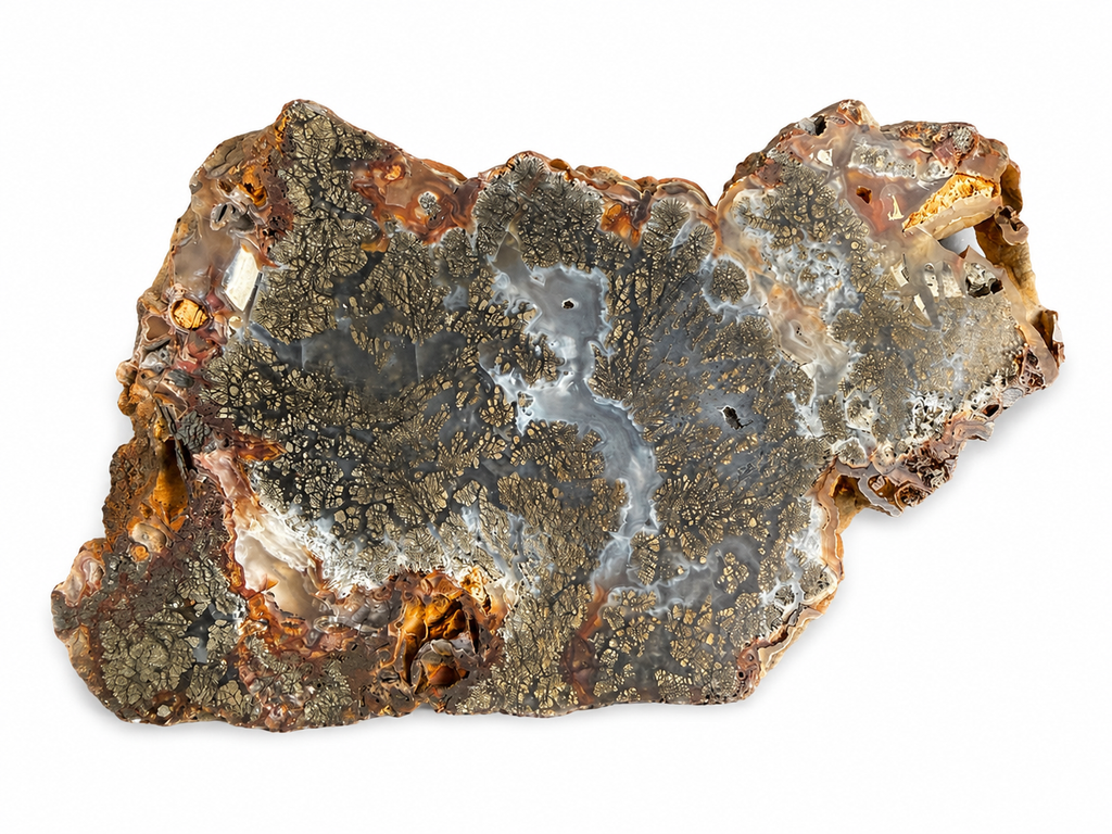 Marcasite natural crystal slab