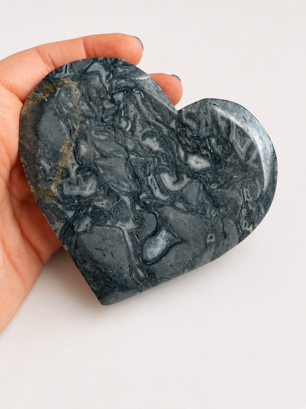 Picasso Jasper large crystal heart shaped carving