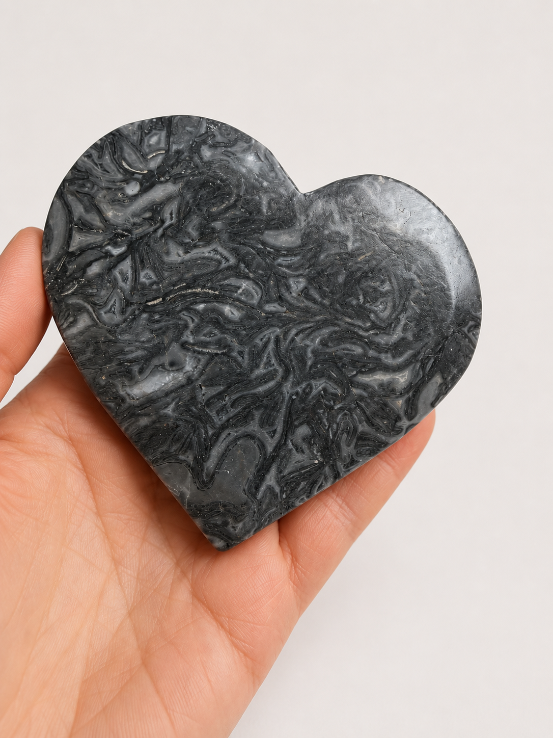 Picasso Jasper large crystal heart shaped carving