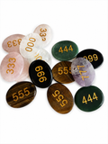 Angel Number natural crystal worry stone