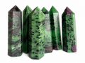 Ruby zoisite natural crystal tower