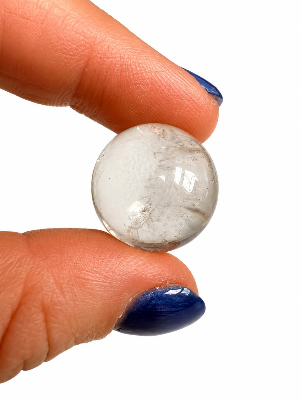 High-quality smoky￼ quartz mini spheres.