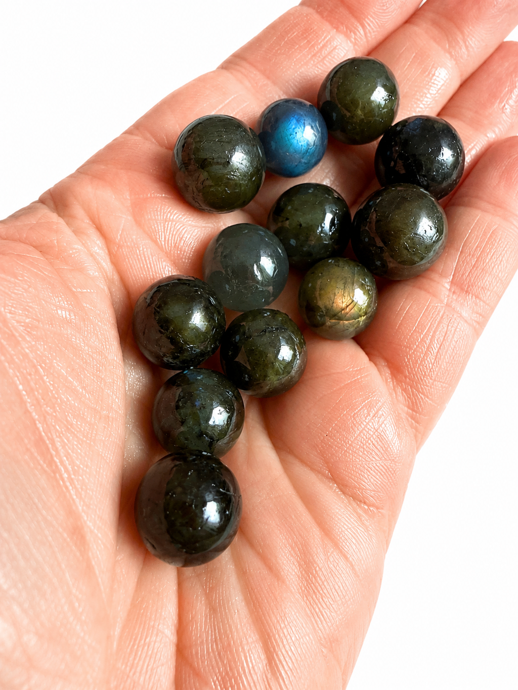 Labradorite natural crystal mini sphere
