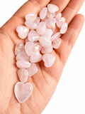 4 X Random selection natural crystal mini hearts carvings