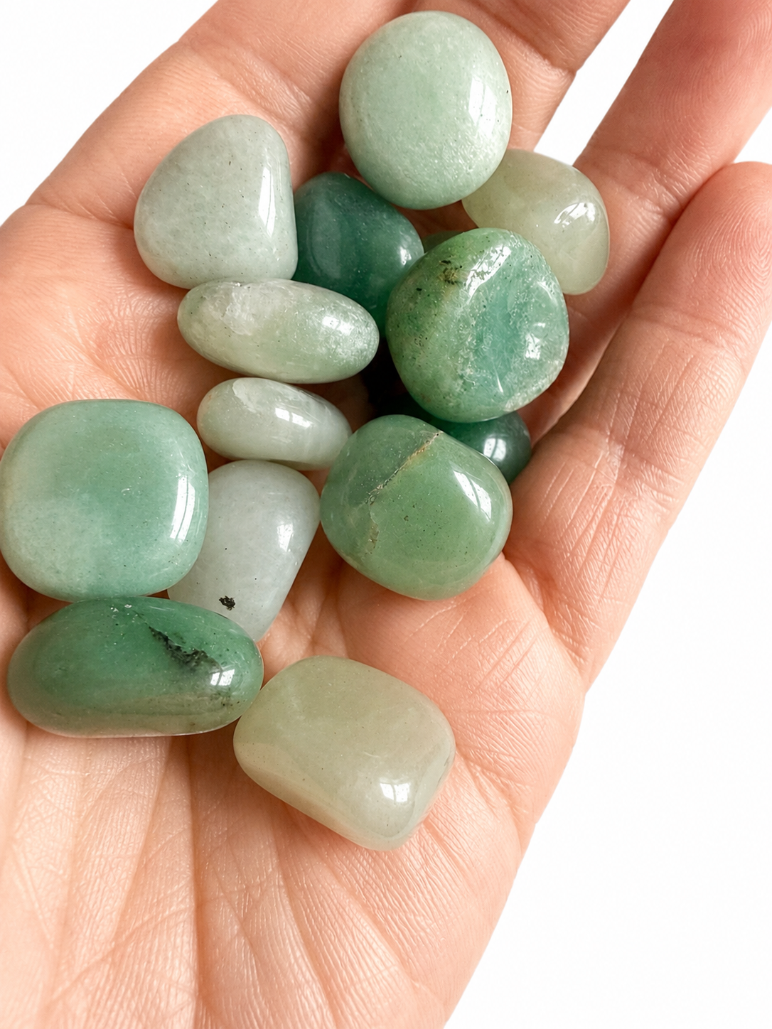 Green aventurine natural crystal tumble x2