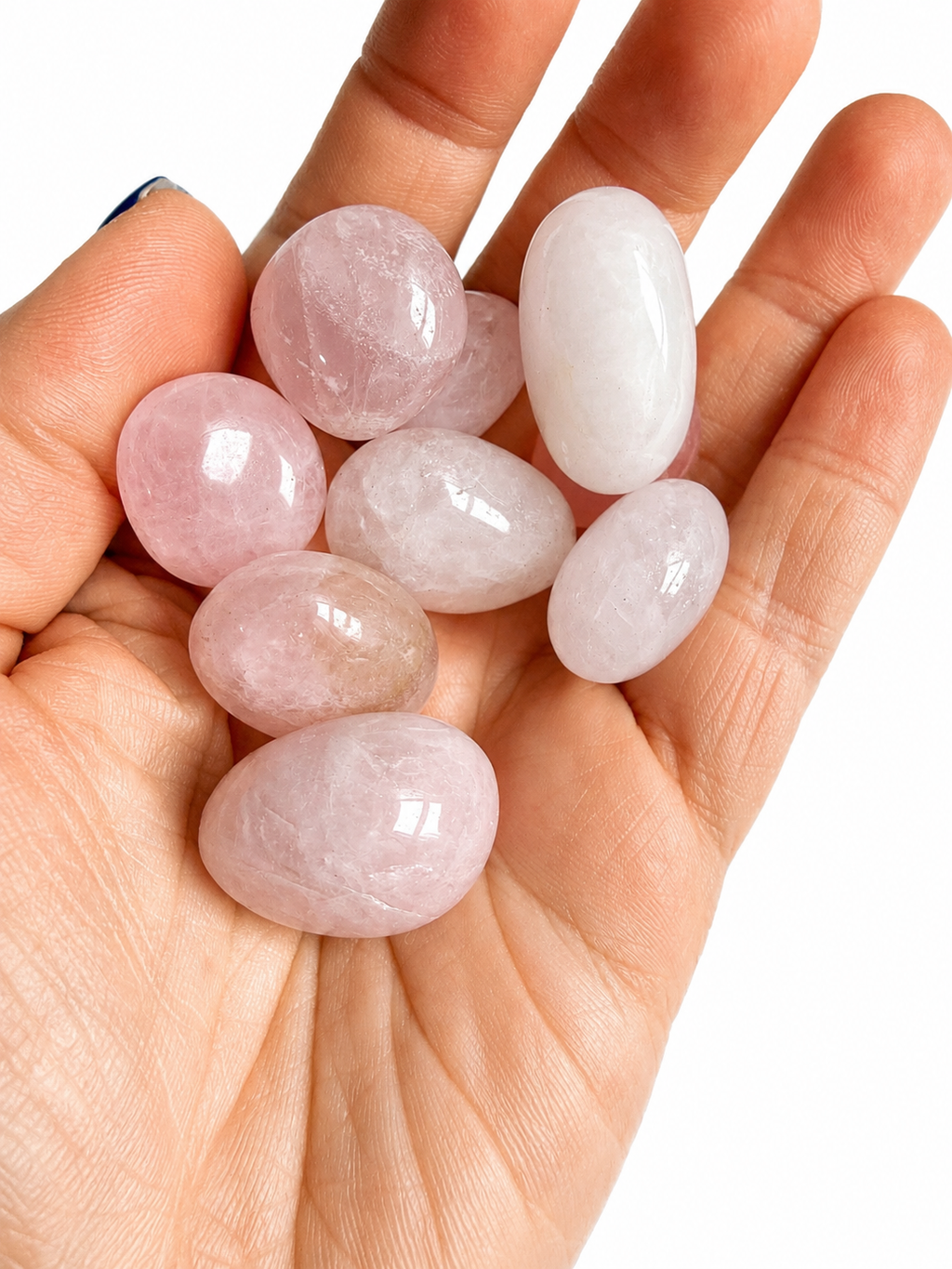 Rose quartz natural crystal Tumblestone