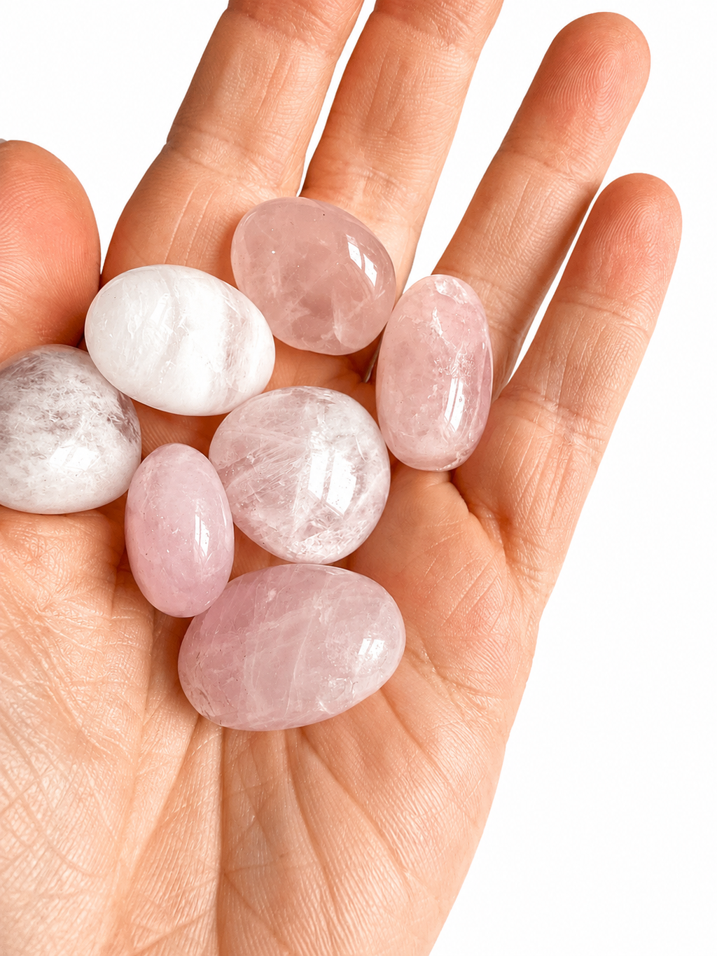 Rose quartz natural crystal Tumblestone