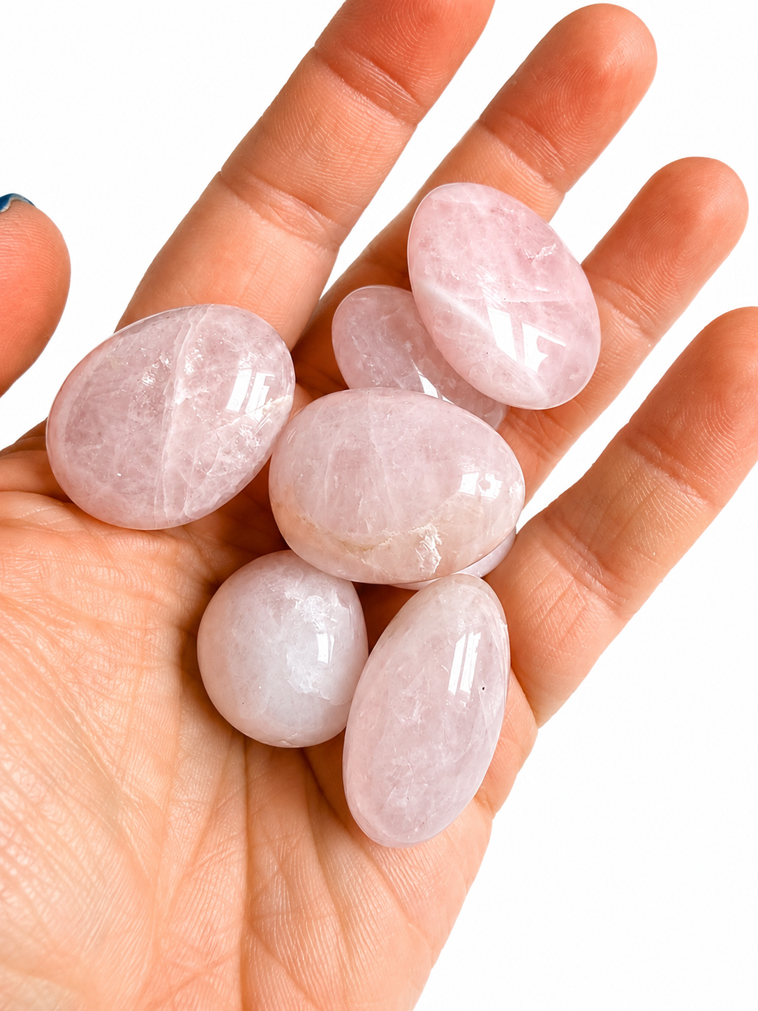 Rose quartz natural crystal Tumblestone