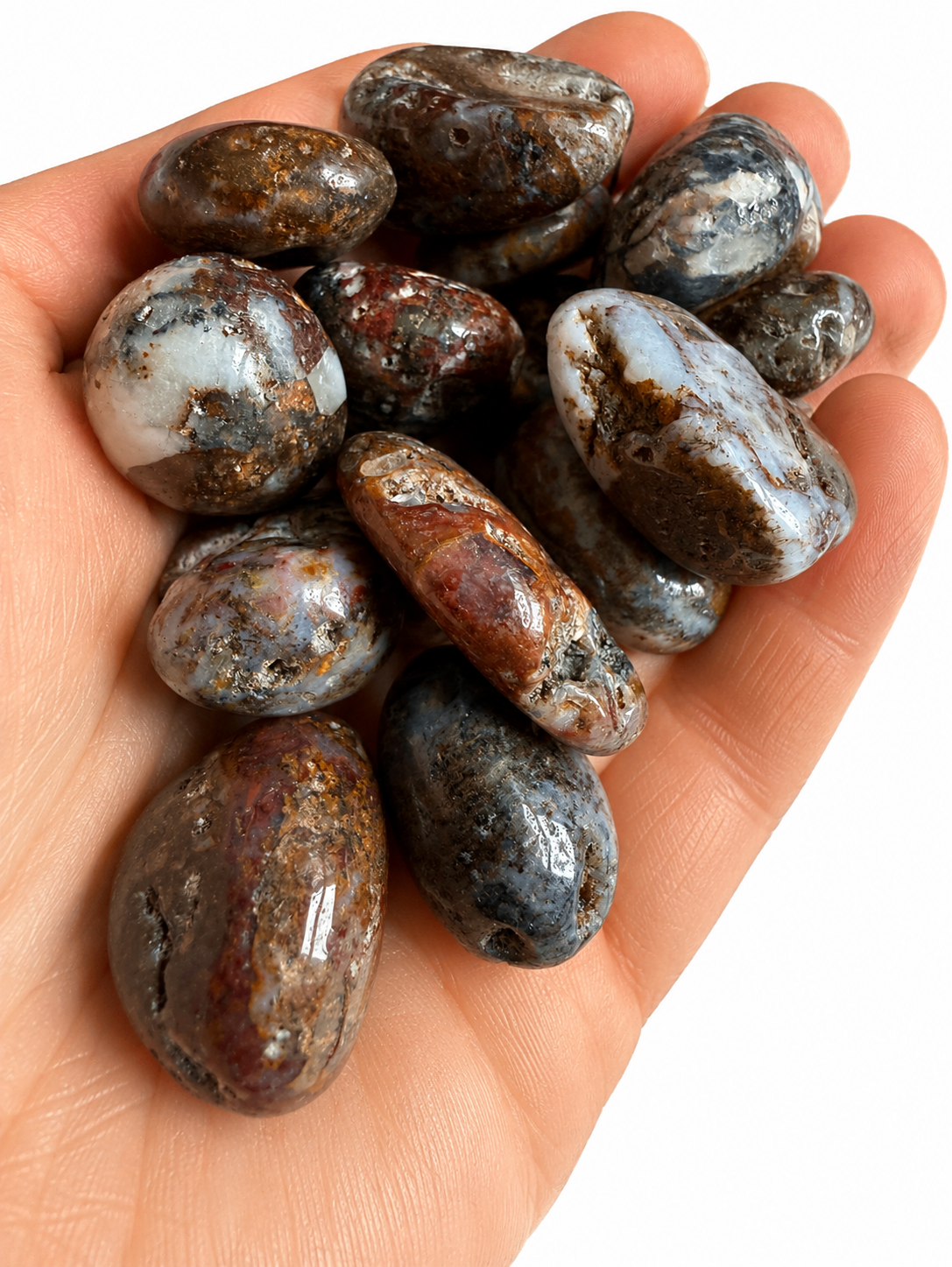 Pietersite natural crystal tumble stones X4