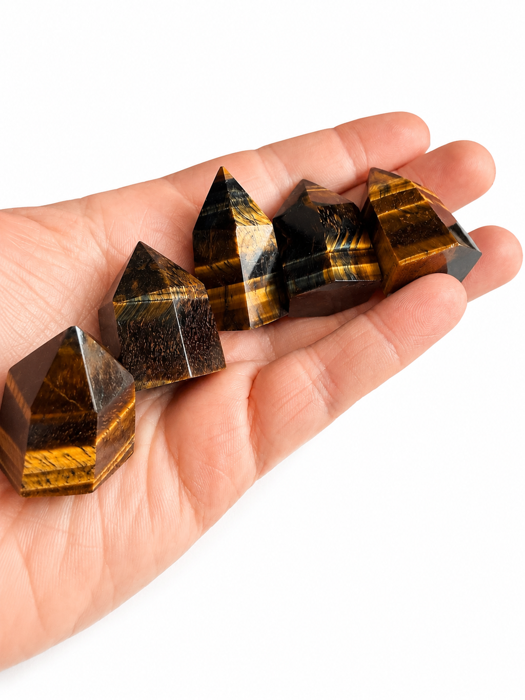 Tigers eye natural crystal mini chubby towers