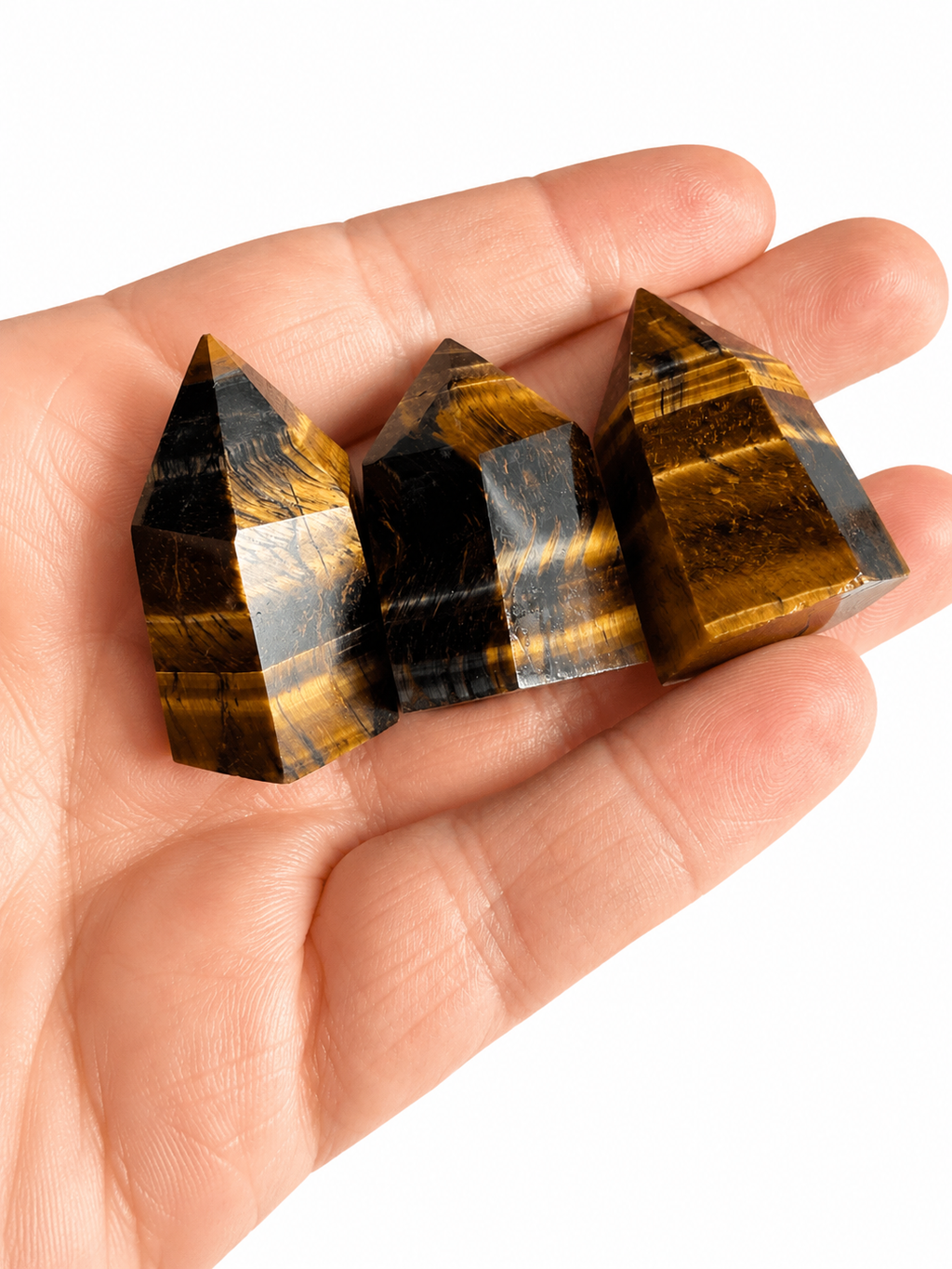 Tigers eye natural crystal mini chubby towers