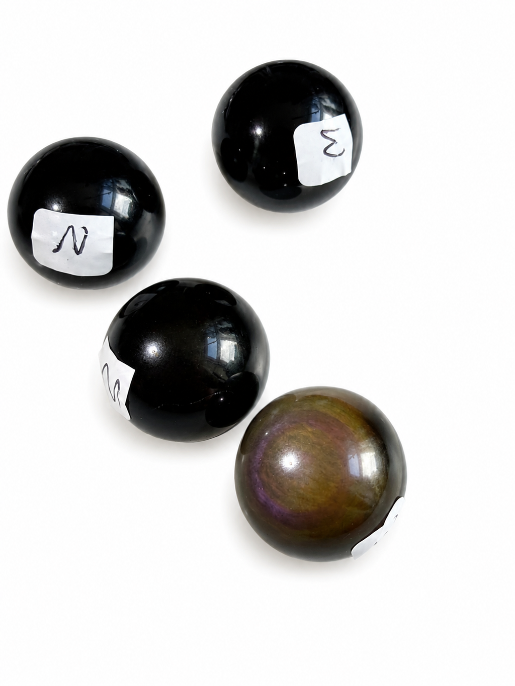 Rainbow obsidian natural crystal mini sphere
