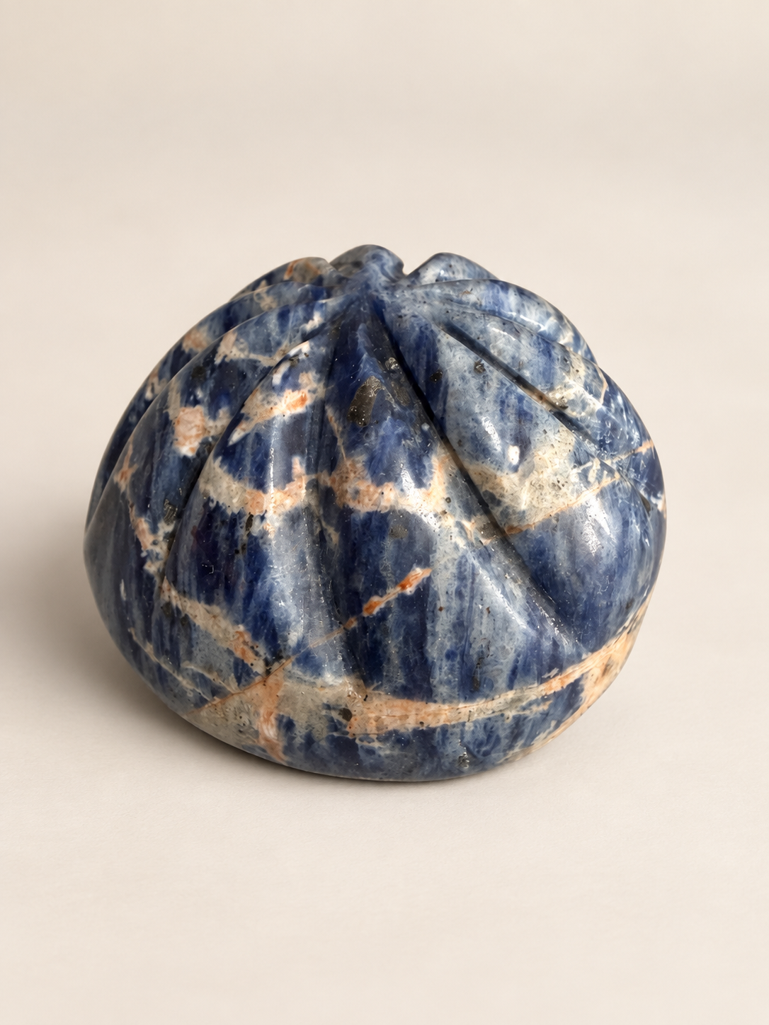 Sodalite dumpling carving